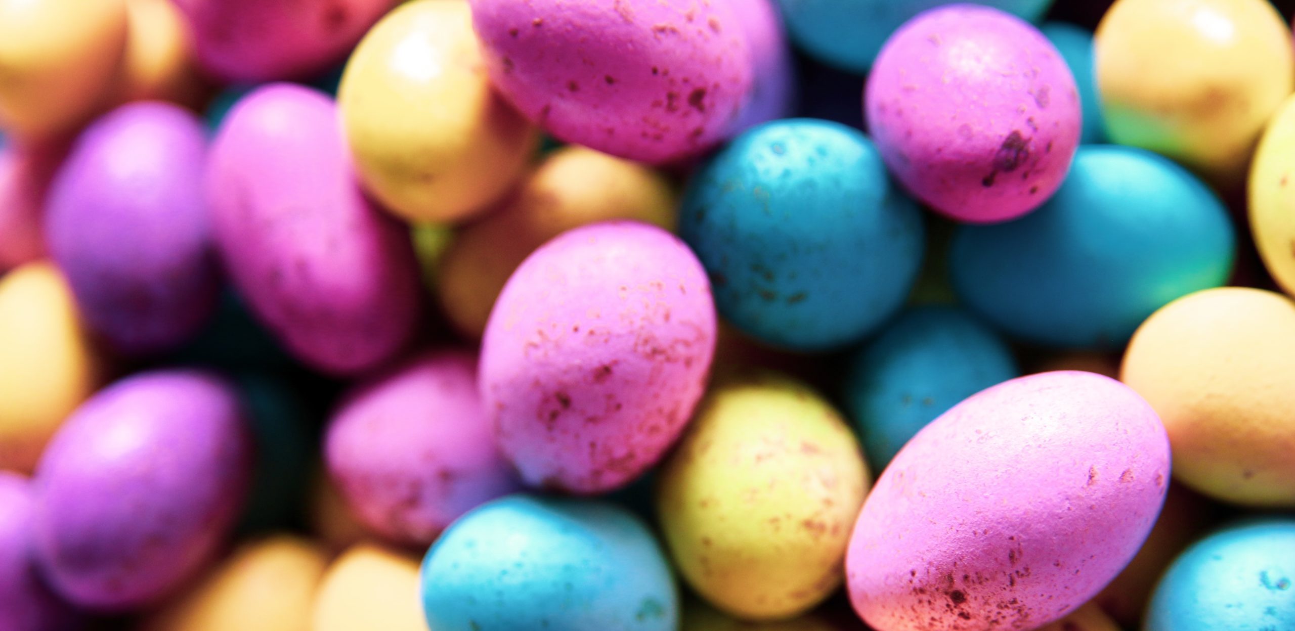 bright easter eggs